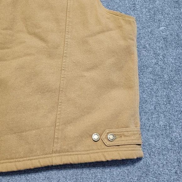 Vintage 90s Cabelas Sherpa Lined Vest Size XL Canvas Duck Canvas NUBUCK Trim WOW - Picture 6 of 14